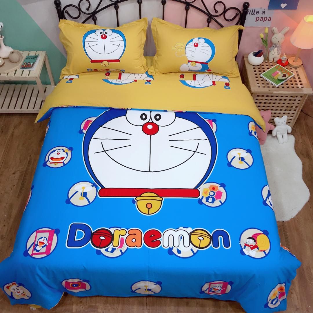 Cartoon Bedding Set Doraemon Kids Boys 100 Cotton Quilt Cover