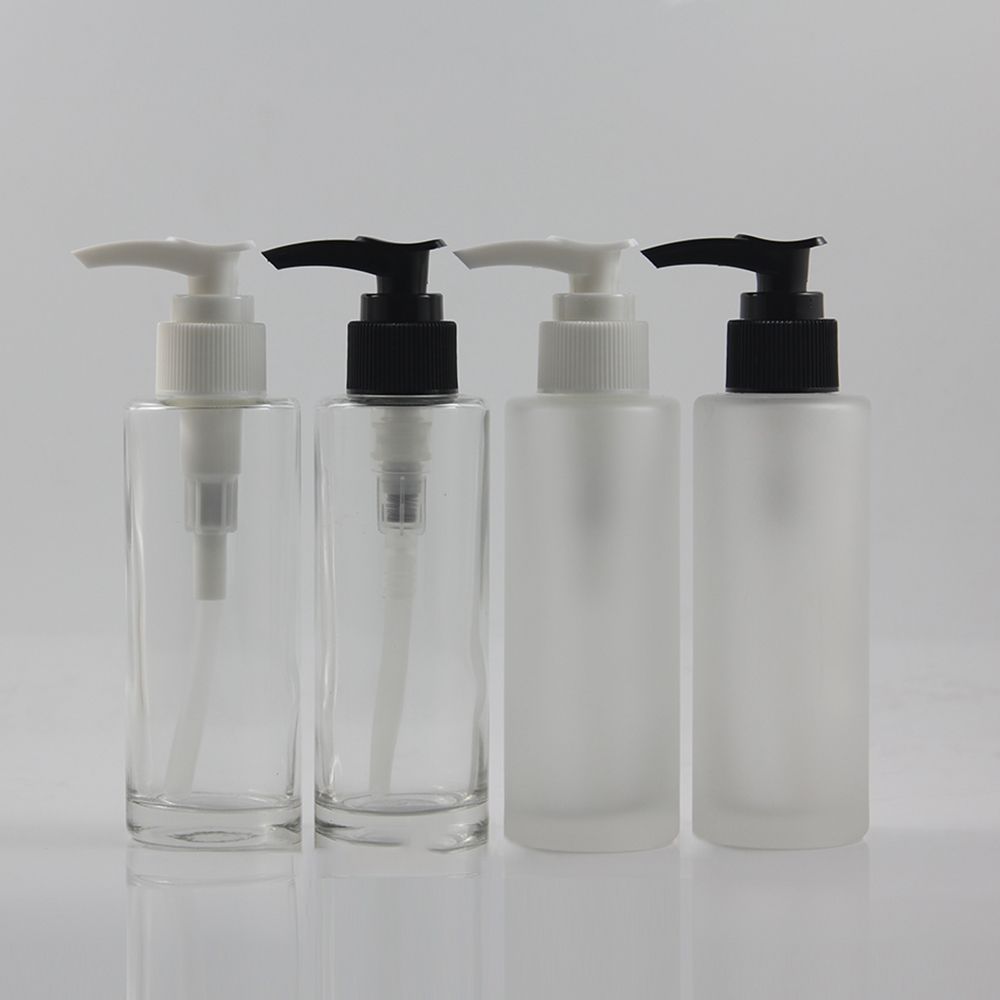 Wholesale Glass Round Empty Lotion Bottle With Pump From Cospack_trade