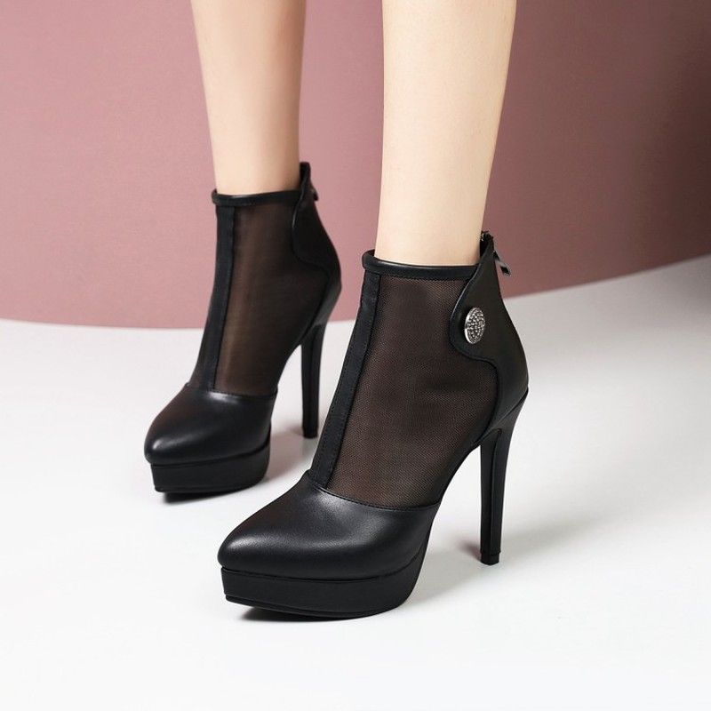 mesh platform heels