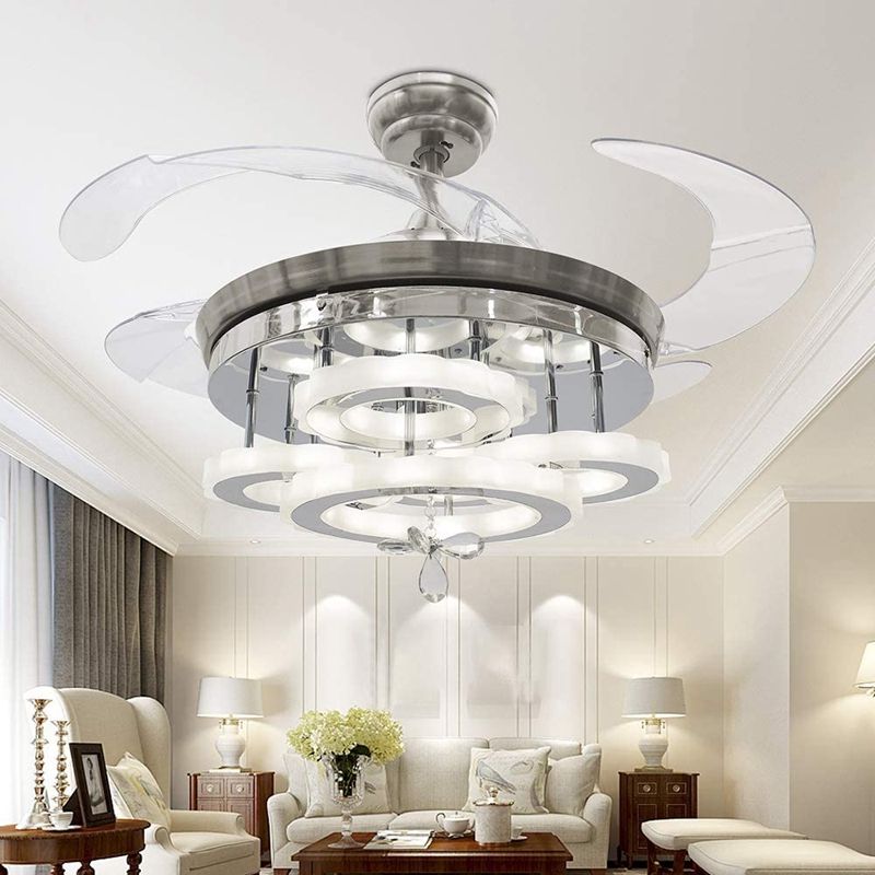 Whole Ceiling Fans At 396 24 Get 42 Inch Led Retractable Blades Modern Crystal Chandelier Fan With 3 Changing Colors For Bedroom Living Room Hotel From Sunwaylighting Dhgate Com Whole Ceiling Fans At 396 24 Get, Chandelier With Ceiling Fan For Bedroom