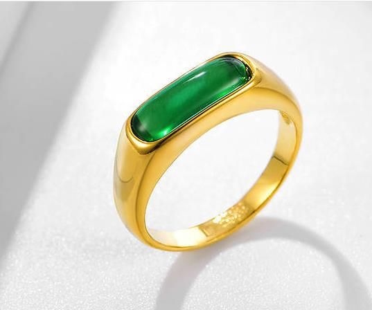 

malay jade phlox ring vintage 24k gold11, Silver