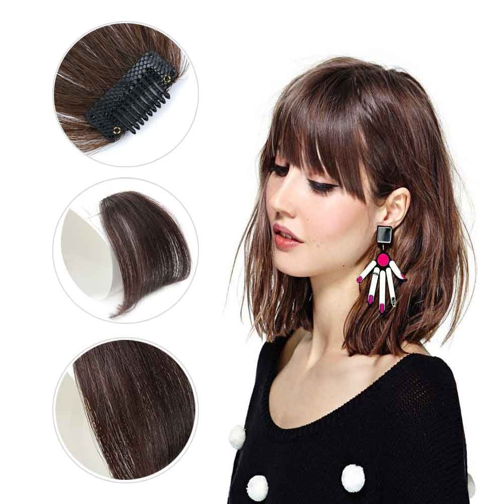 Clip In Bangs Without Temple Human Hair Fringe Bangs Breathable