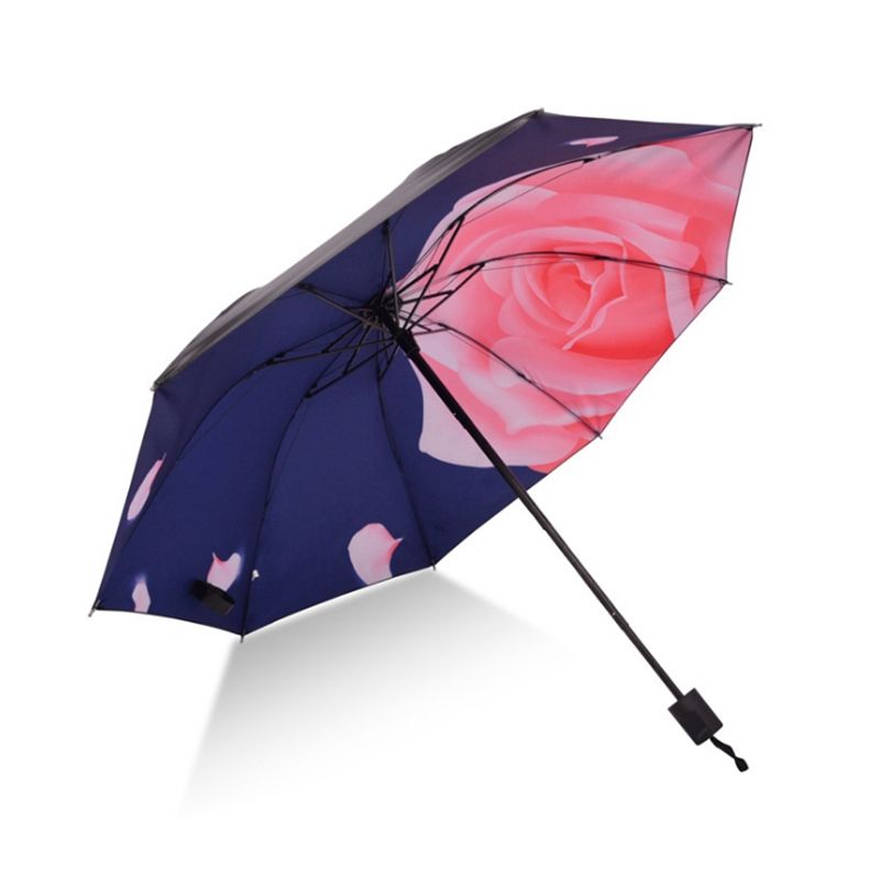 plegable lluvia mujeres paraguas anti-UV Sombrilla Señora portátil viaje sombrillas Rainny 23