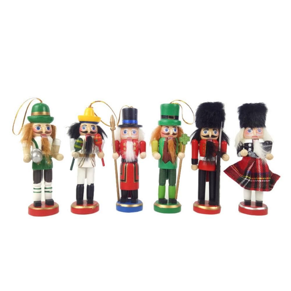 wooden nutcracker christmas tree ornaments