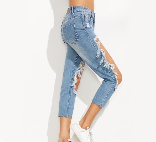 extreme distressed jeans womens