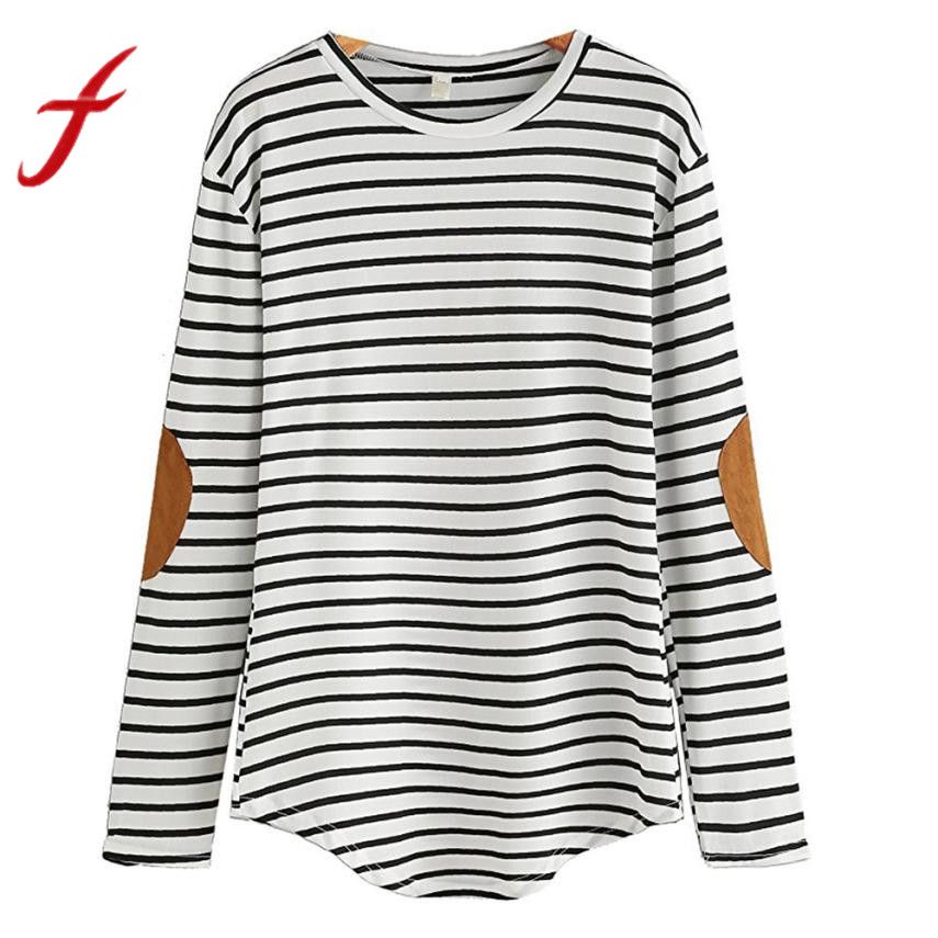 Compra Feitong 2019 Nueva Moda Mujer Camisetas Otoño Casual Patchwork  Suelto Manga Larga A Rayas Tops Camisetas Femme Camisetas Mujer Barato |  Entrega Rápida Y Calidad | Es.Dhgate