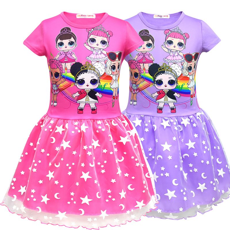 Compre Vestidos Para Ninas Bebes Dibujos Animados Para Ninas Muneca De Dibujos Animados Vestidos De Malla Falda Plisada Doble Es Vestidos De Mono Para Ninos Ropa De Bebe A 7 93 Del