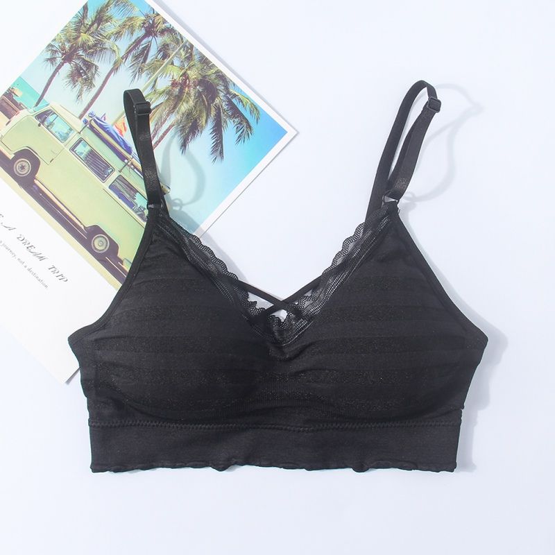 lace back sports bra