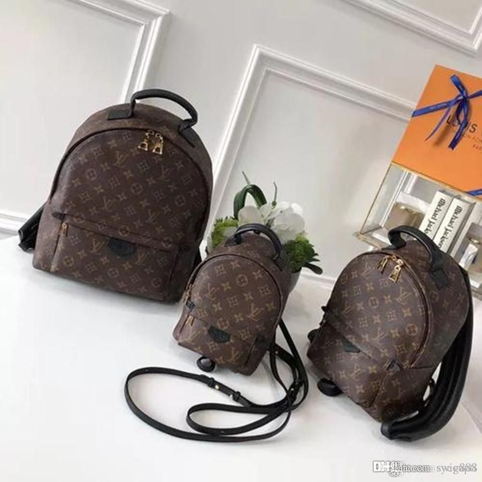 diseñadores Louis vuitton 2Palm resortes Mochila Mini cuero genuino de los niños del de