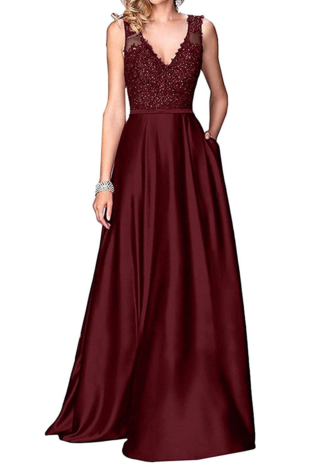 Acheter 2020 Nouvelle Longue Robes De Soirée Formelles Dentelle ...