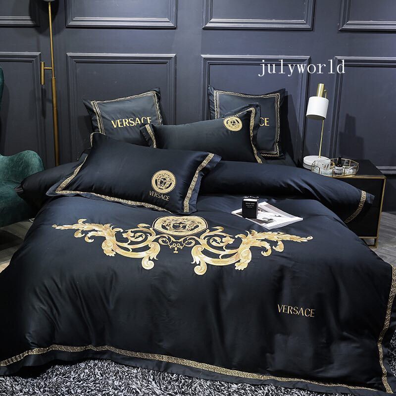 Simple Letter Bedding Cover Bedding Suit Embroidery Fashion Brand