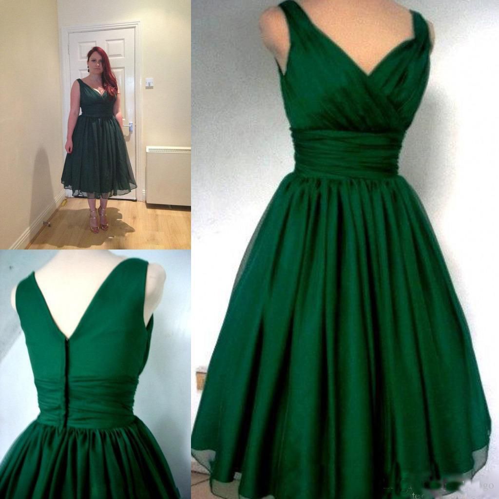 Emerald Green 1950s Evening Party Dress 