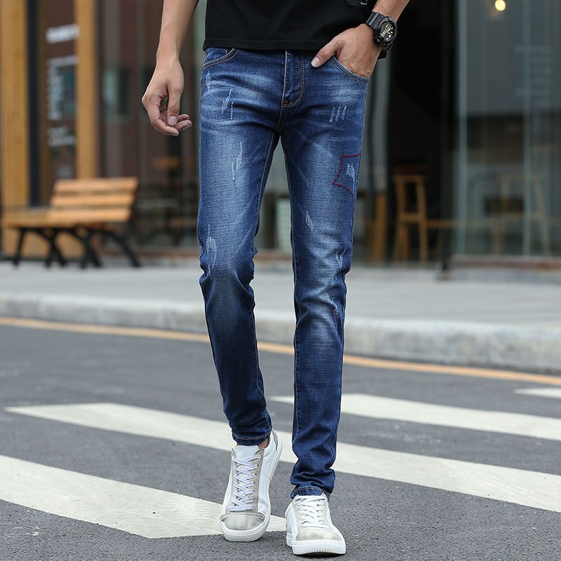 2020 Men Fashion Jeans Slim Summer And Autumn Jeans Pencil Pants Stretch Comfortable Male Young Student New From Genguo 32 29 Dhgate Com