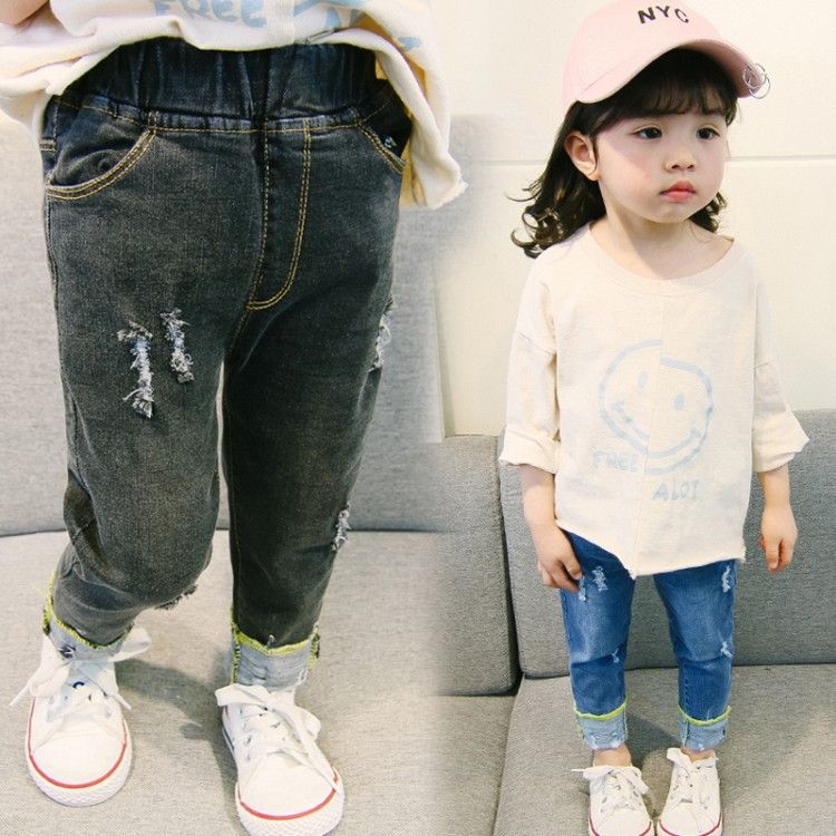 baby girl distressed jeans