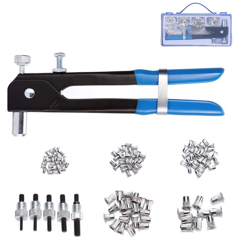 Pinzas para tuercas de remache inserto roscado de tuercas de remache ciego M3-M8 y kit de remachado de tuerca de remache RiveTo GunTool