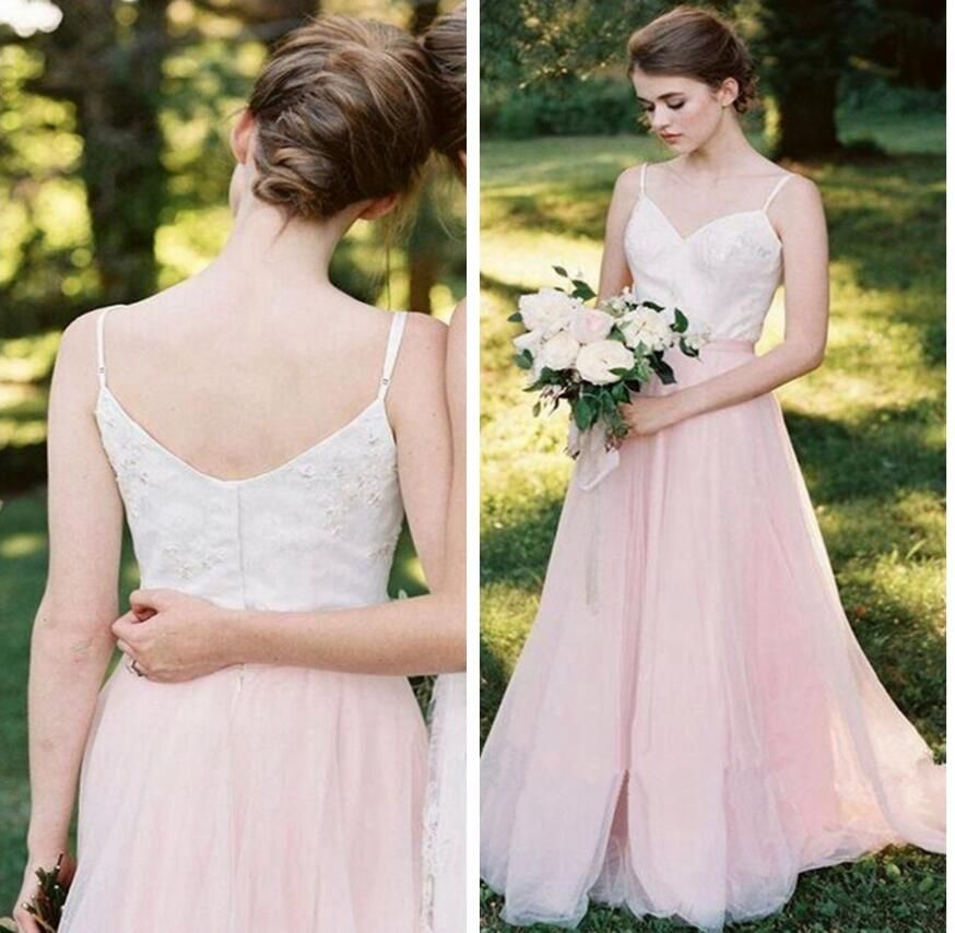 soft orange bridesmaid dresses