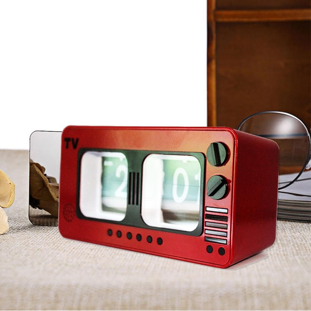 Retro Nostalgic Tv Flip Clocks Stylish Creative Home And Office