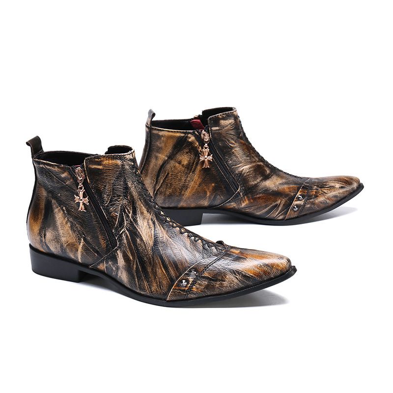 bronze chelsea boots