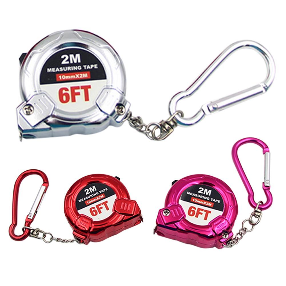 Mini m/ètre ruban r/étractable de 2 m avec porte-cl/és