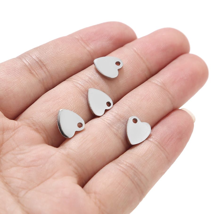 Cuore d'argento da 10 mm