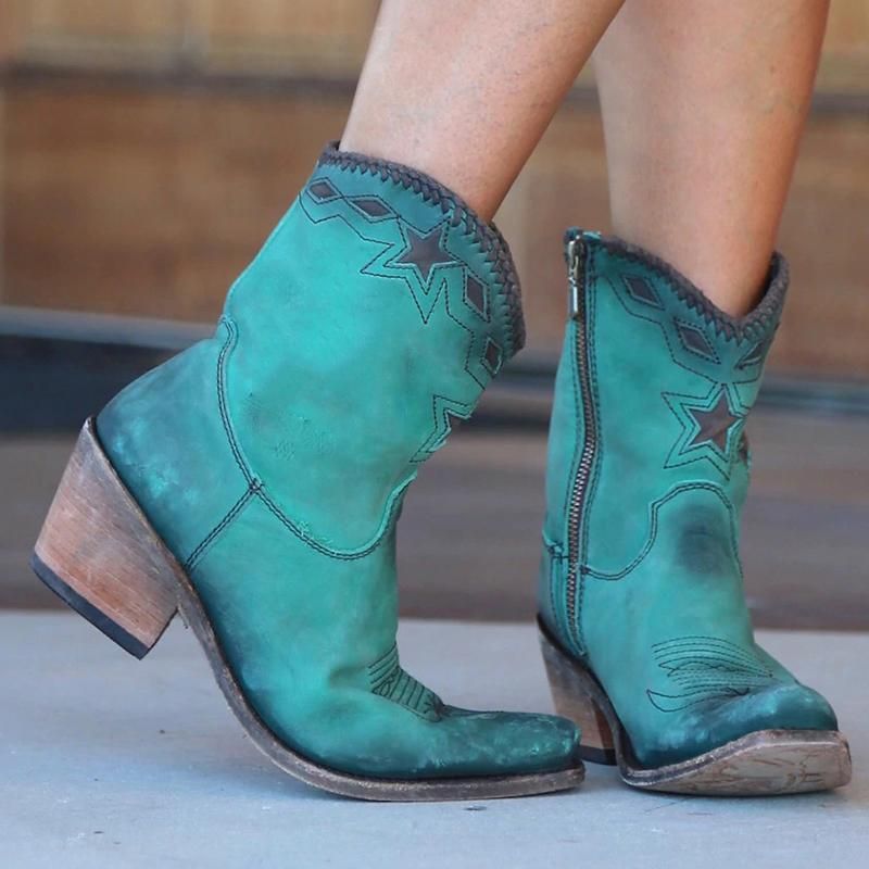 low heel cowboy boots