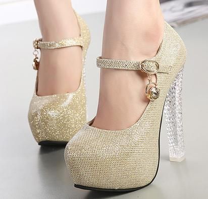 silver and gold pumps