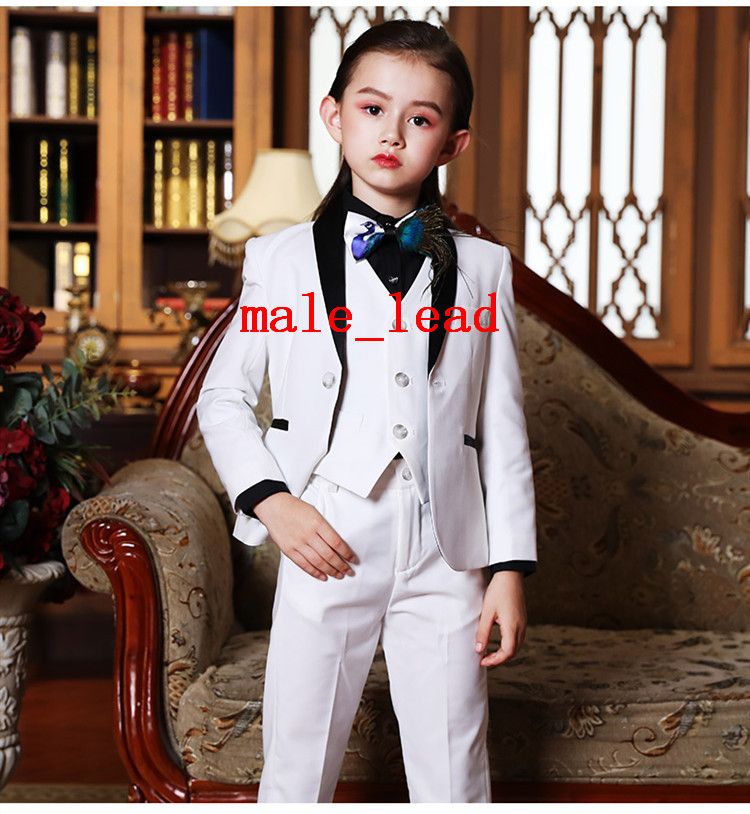Grosshandel 2019 Gunstige Jungen Smoking Schone Madchen Abendessen Anzuge Jungen Formelle Anzuge Smoking Fur Kinder Smoking Jacke Pants Tie Vest A02 Von Male Lead 48 59 Auf De Dhgate Com Dhgate