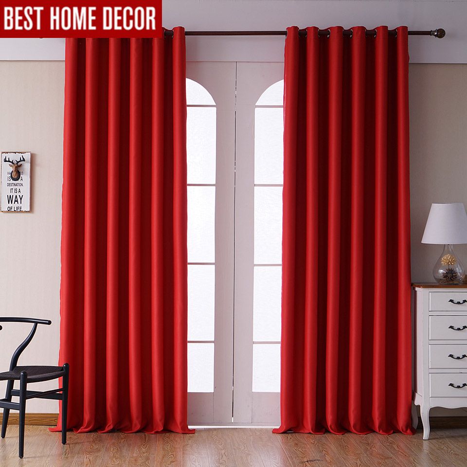 compre cortinas modernas para cortinas del dormitorio sala de estar para el tratamiento de la ventana cortinas rojas cortinas opacas acabados 1 a