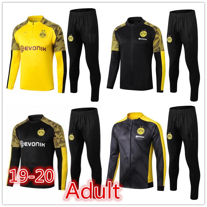2020 nueva Borussia Dortmund adultos Set de manga larga traje de entrenamiento de la chaqueta