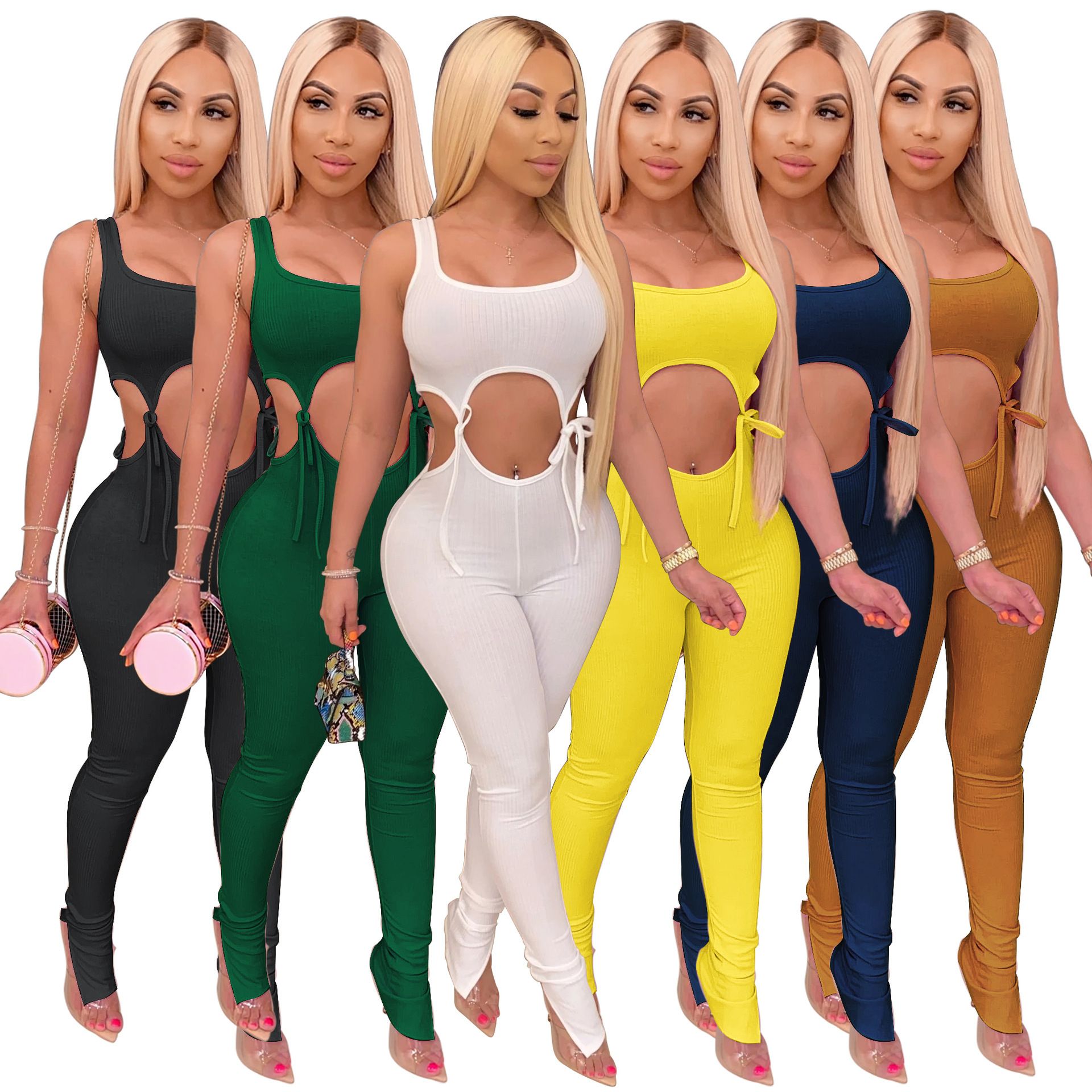 plus size bandage jumpsuit