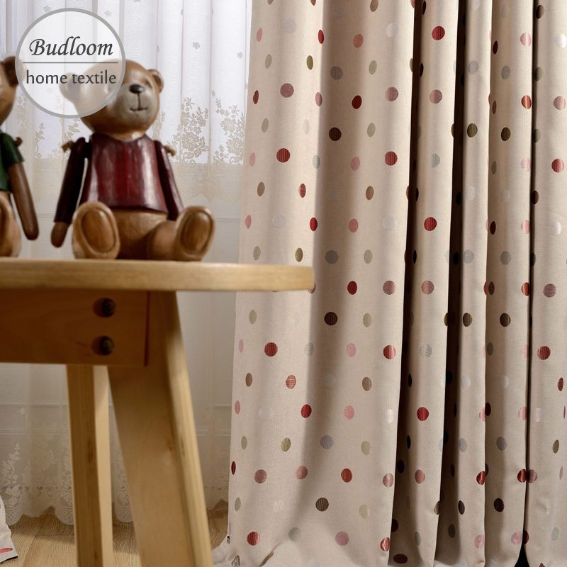 2019 Yarn Dyed Jacquard Polka Dot Blackout Curtains For Bedroom