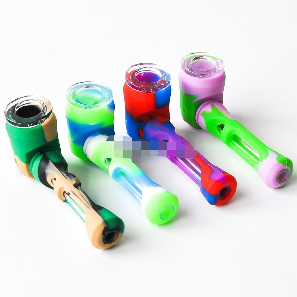 2020 Wholesale Prices Silicone Smoking Pipe Removable Hand Pipe With