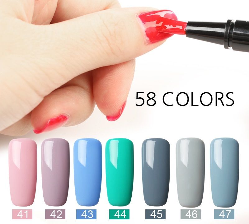 Acheter Date 5ml 58 Couleur Gel Vernis à Ongles Stylo Pinceau Vernis à Ongles Pailleté Hybride Dawdler Uv Nail Art Gel Laque Gel Peinture De 1671 Du