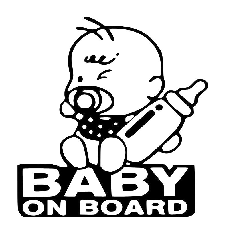 Wholesale Stylish And Cheap Brand 18 5 17 6cm Baby On Board Cuty Sticker Vinyl Decal For Car And Others Vinyl Decals Be Different Modern Decal Car Sticke Dhgate Com