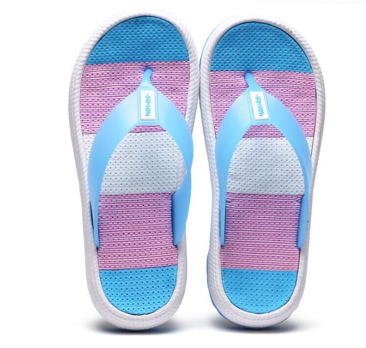 Acquistare 2019 Pantofole Estive Donna Massaggio Casual Resistenti  Infradito Sandali Da Spiaggia Scarpe Con Zeppa Femminili Infradito Da Donna  A Righe Economico | Consegna Veloce E Qualità | It.Dhgate