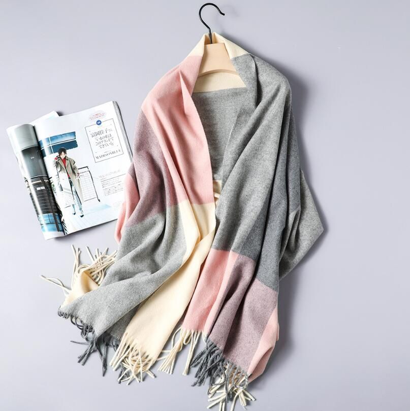 Chirrido entrar Señor Bufanda de invierno de lujo para las mujeres Contraste a cuadros Color Diseñador Bufanda Moda Mujeres Chirrido entrar Señor Bufanda de invierno de lujo para las mujeres Contraste a cuadros Color Diseñador Bufanda Moda Mujeres