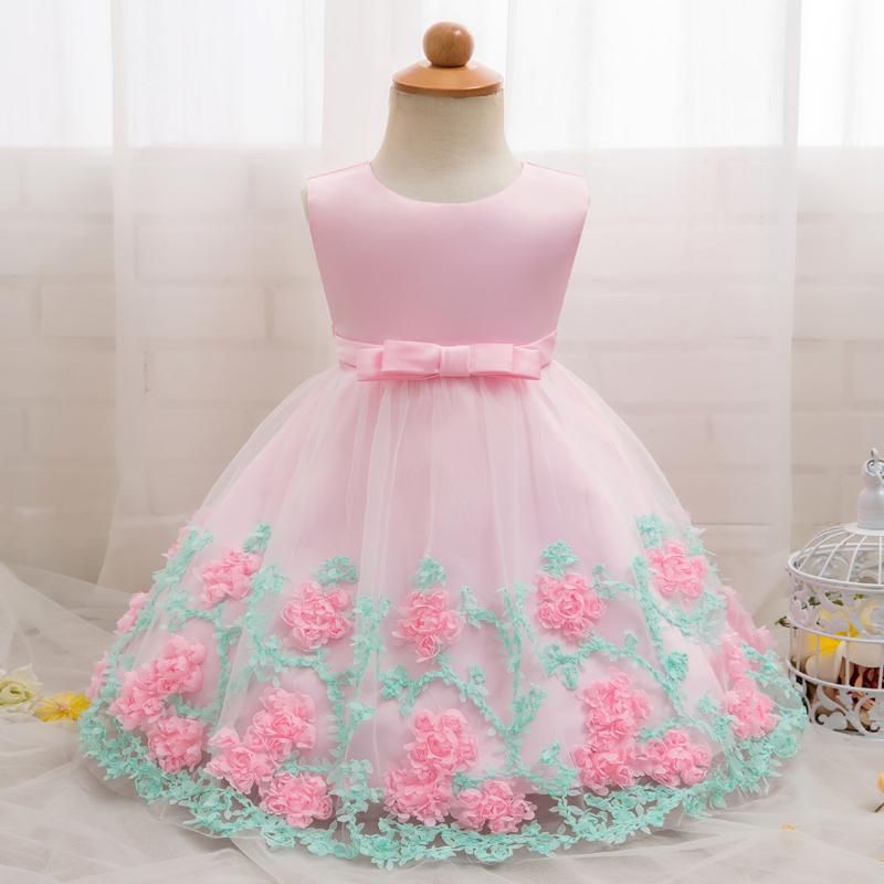 2020 Vintage Baby Girl Clothing Dresses For Girls Baptism 1st 1