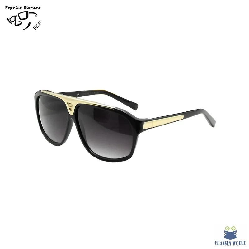 Louis Vuitton Mens Evidence Sunglasses Z0350 Black Gold