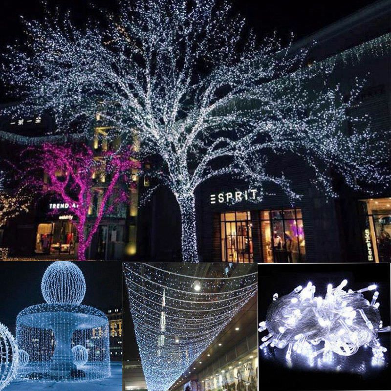 2020 10m 100 Led Solar Copper Wire Lamp Outdoor Fairy Lights
