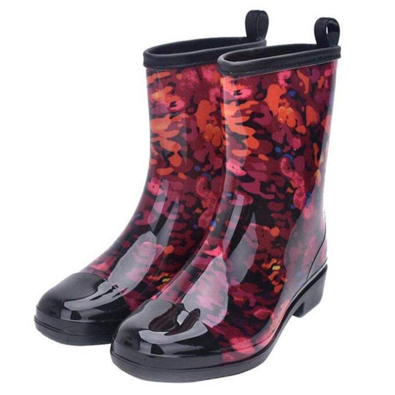 colorful rain boots women
