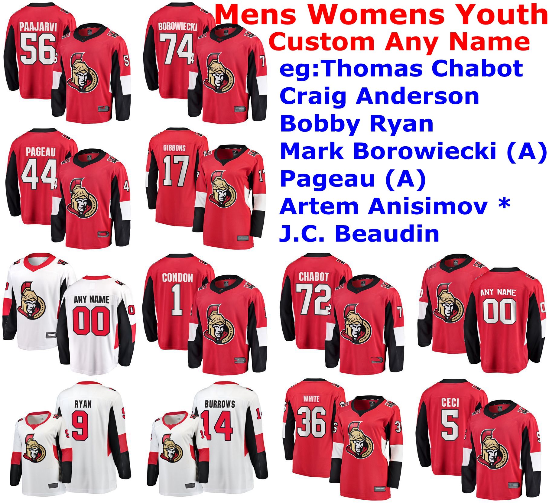 womens ottawa senators jersey