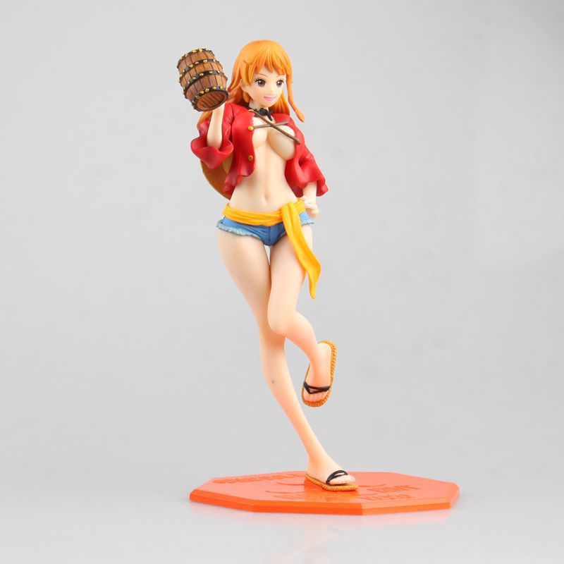 Anime One Piece Pirate 22cm Tony Chopper Hat Nami Ver PVC Figure Toy New Loose