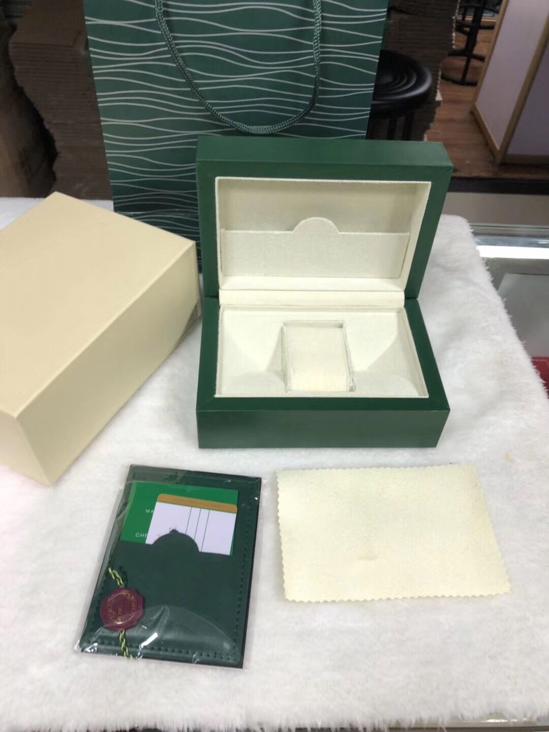 Mens For ROLEX Watch Wooden Box Original Inner Outer Woman Watches