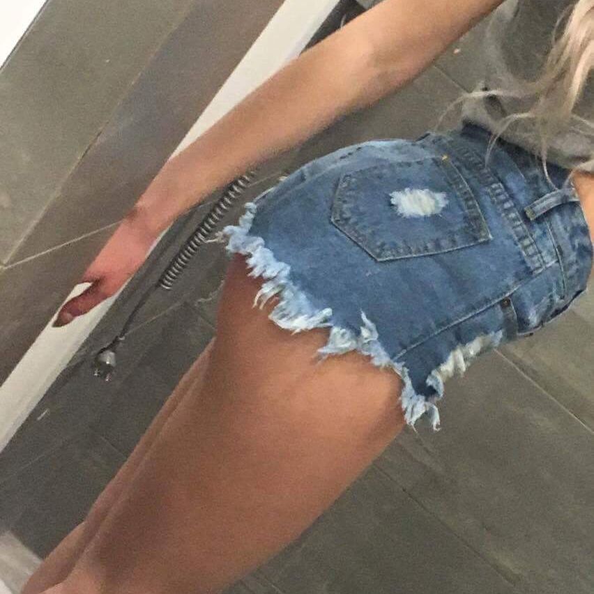 Compra Botón Corto De Mezclilla Corta Botón Frente De La Cintura Alta  Mujeres Shorts Pantalones Vaqueros Calientes Sexy Destructó Y190429 Barato  | Entrega Rápida Y Calidad | Es.Dhgate