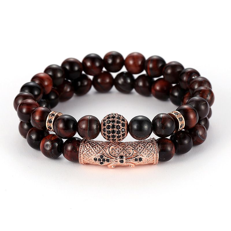 Red Tiger Eye Rose Gold