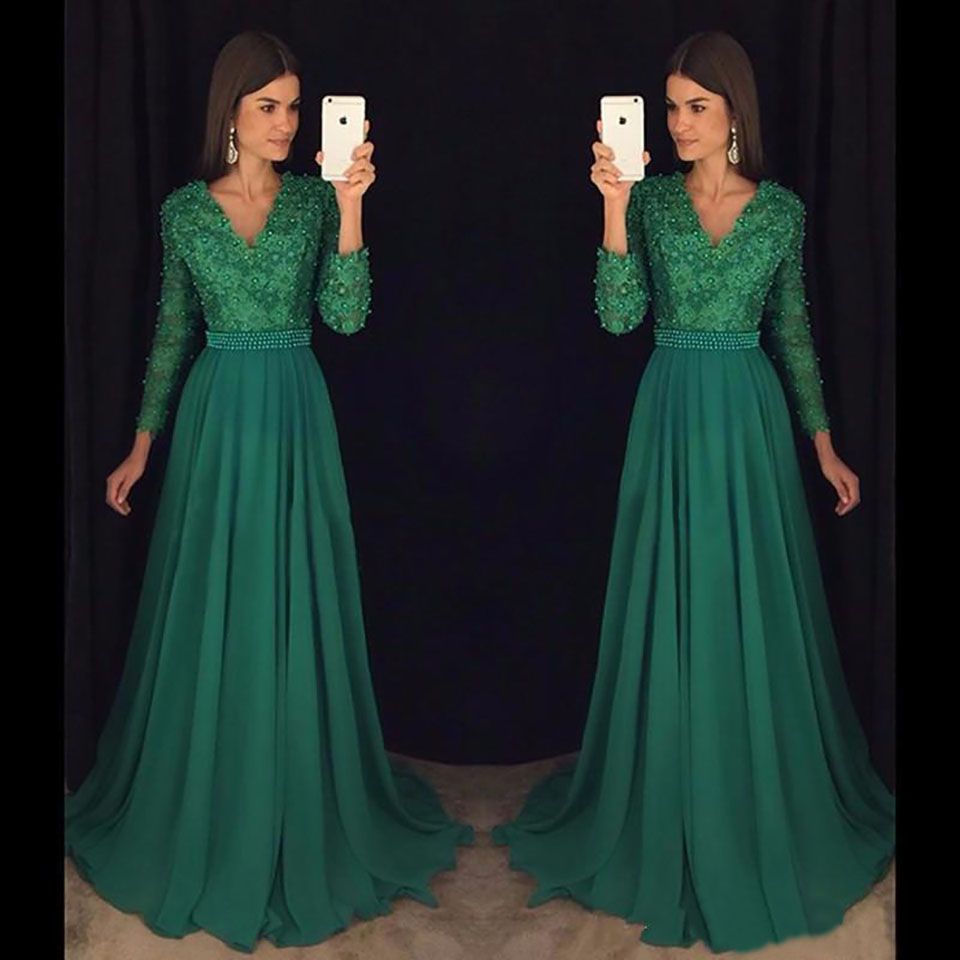 Emerald green spring dress Clearance