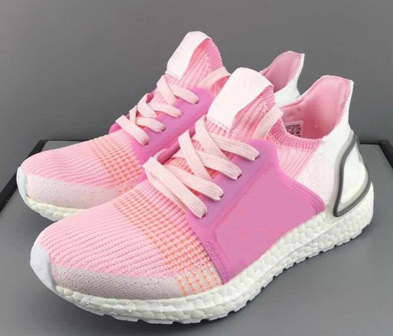 white and pink ultra boost