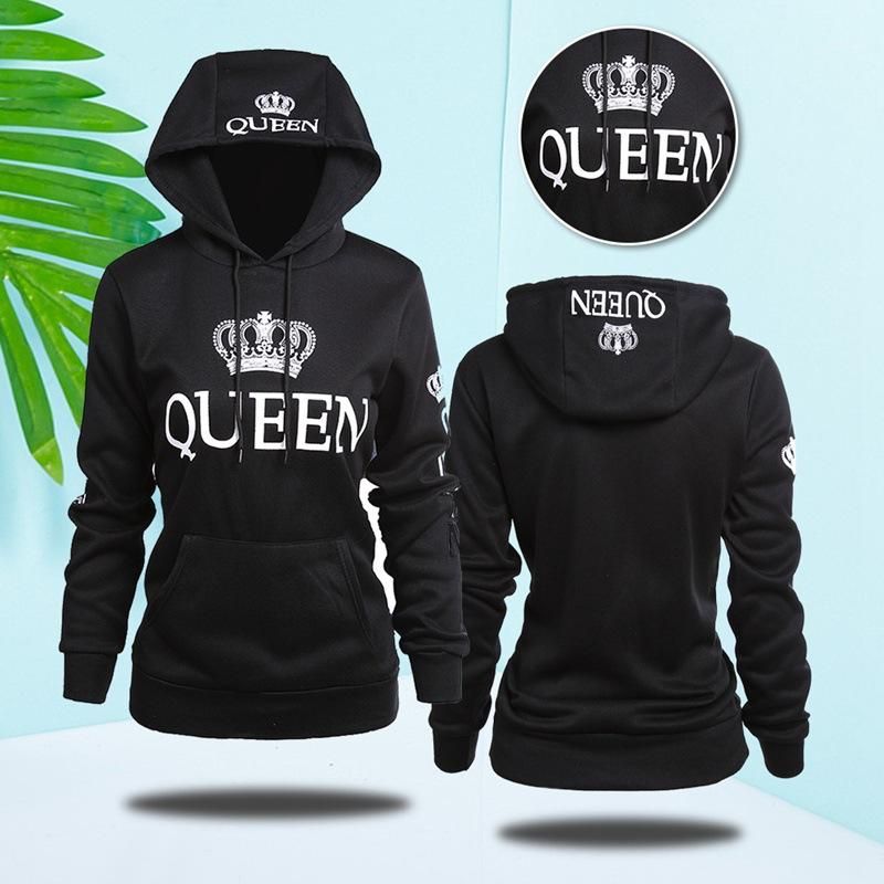 his queen and her king moletom com capuzs