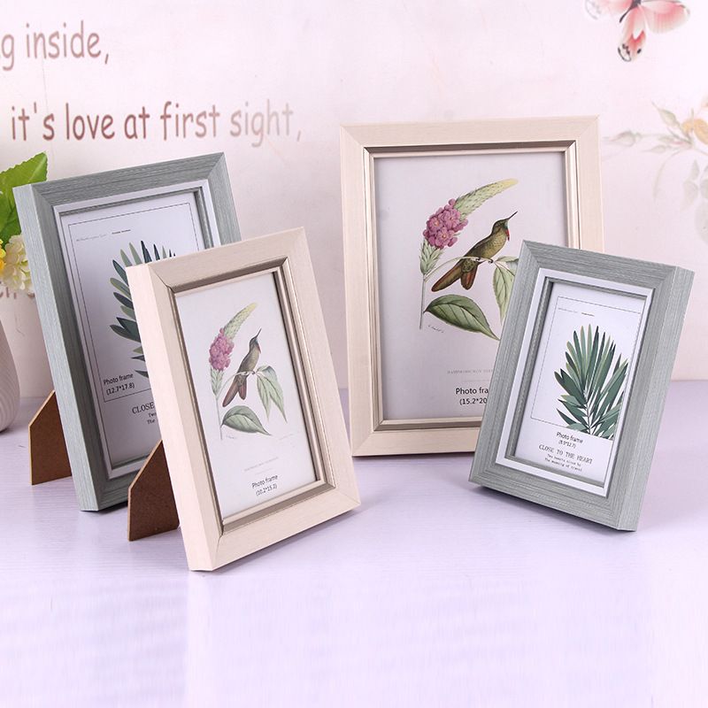 2020 Rectangle Wood Pictures Frames Desk Table Decor Photo Frame