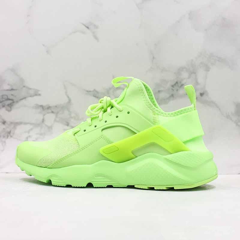 NIKE Huarace Run Ultra Zapatos para Verde fluorescente Cómodo Zapatillas bajas Diseñador de